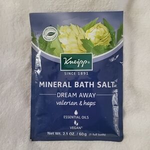 Kneipp Mineral Bath Salt Dream Away Valerian & Hops  2.1oz Packet New Sealed